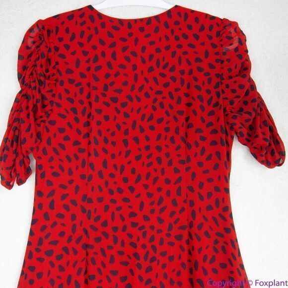 NEW En Saison ANIMAL PRINT OVERLAP midi DRESS, M - Picture 7 of 16